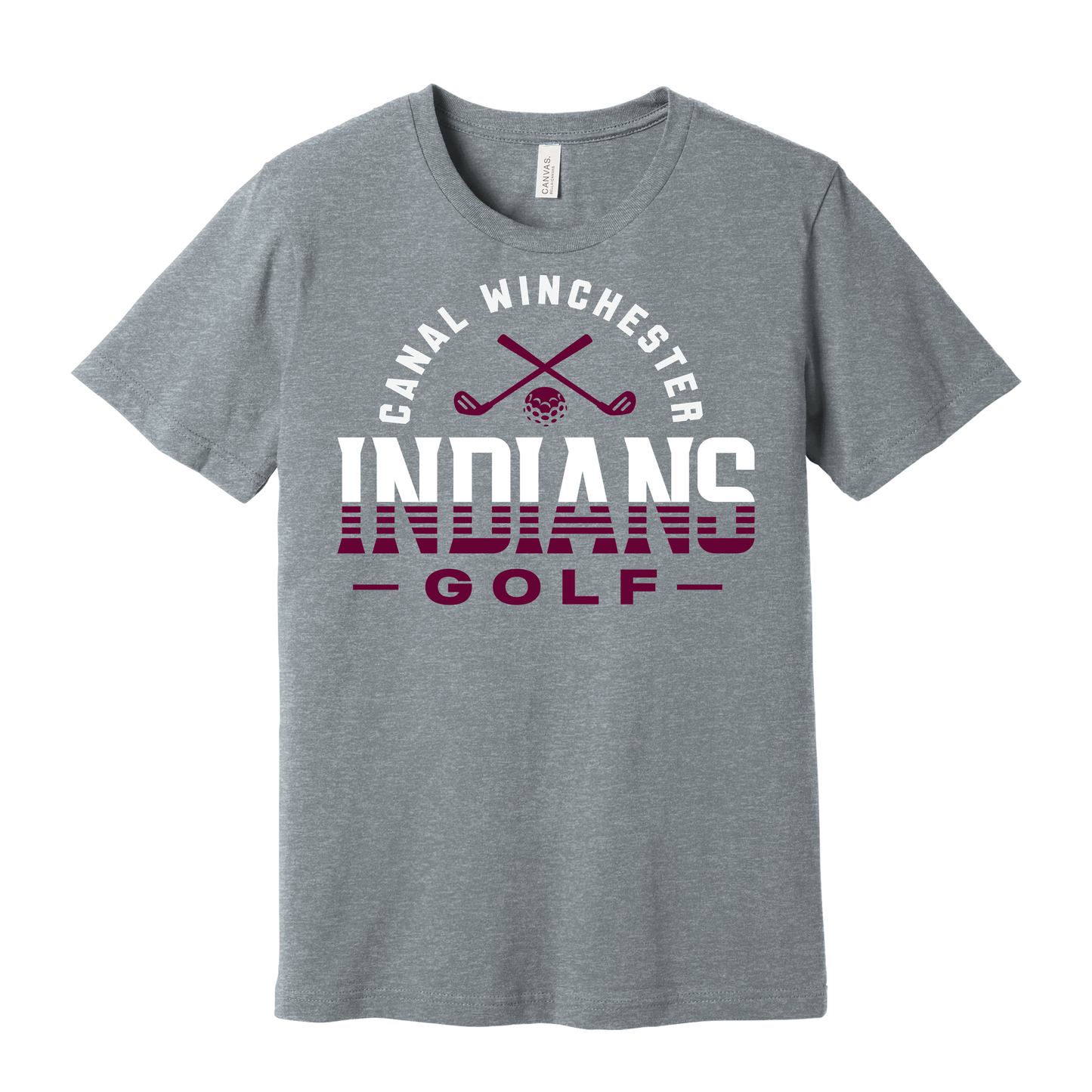 Canal Winchester Indians Golf T-Shirt – Golf Club Graphic Tee | Available in Grey, Black & Maroon