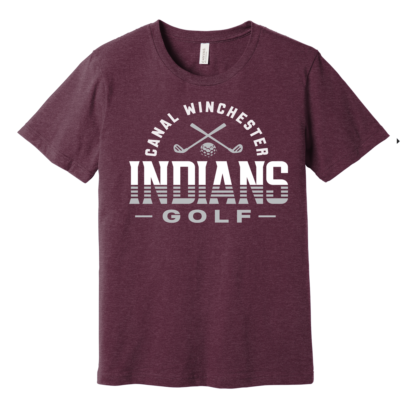 Canal Winchester Indians Golf T-Shirt – Golf Club Graphic Tee | Available in Grey, Black & Maroon