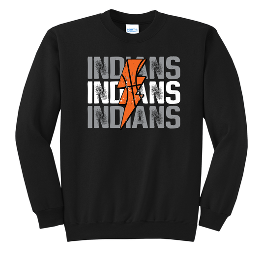 Indians Lightning Basketball Sweatshirt