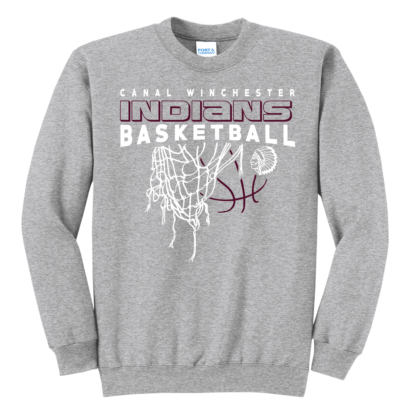 Indians Net Basketball Sweatshirt – Canal Winchester, Ohio