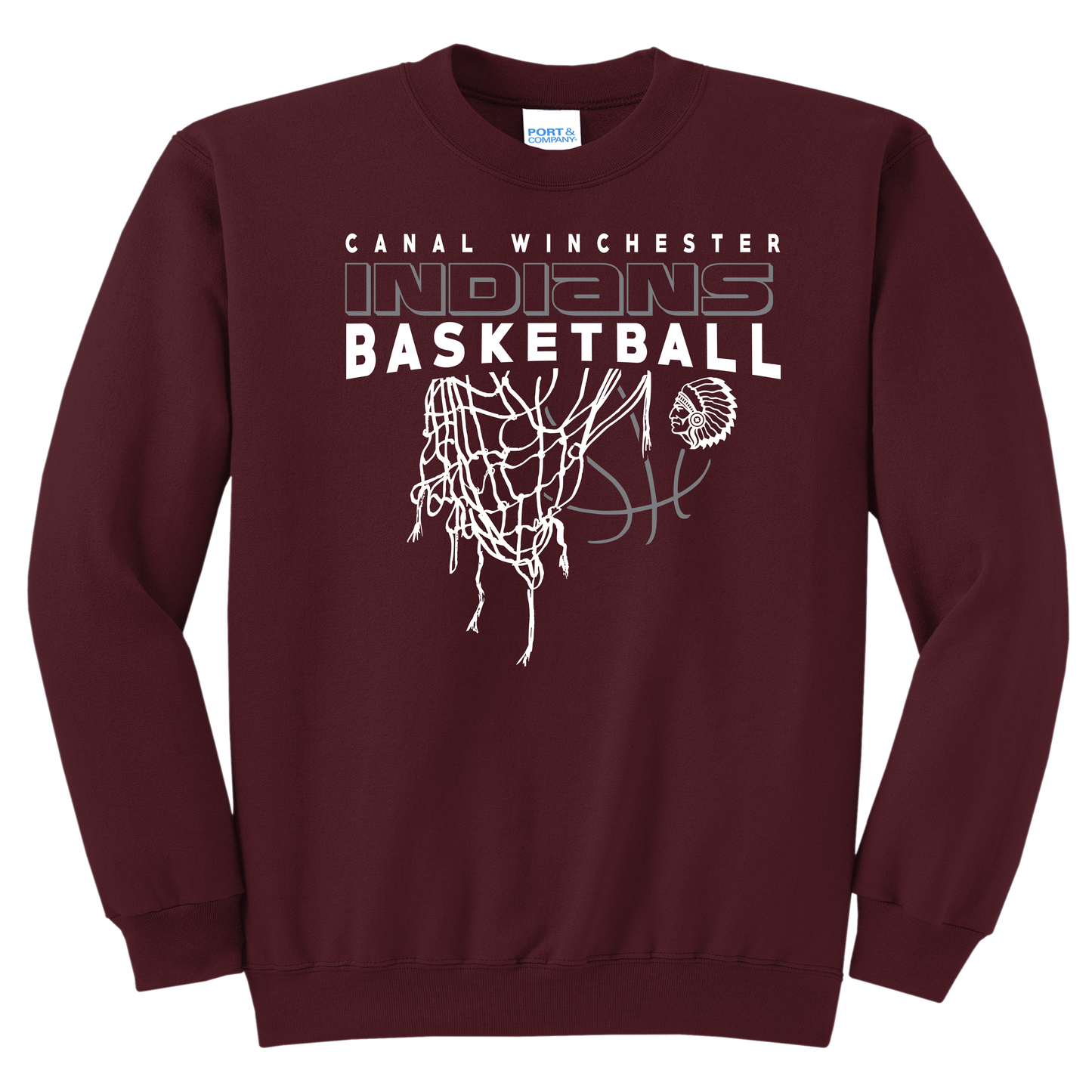 Indians Net Basketball Sweatshirt – Canal Winchester, Ohio