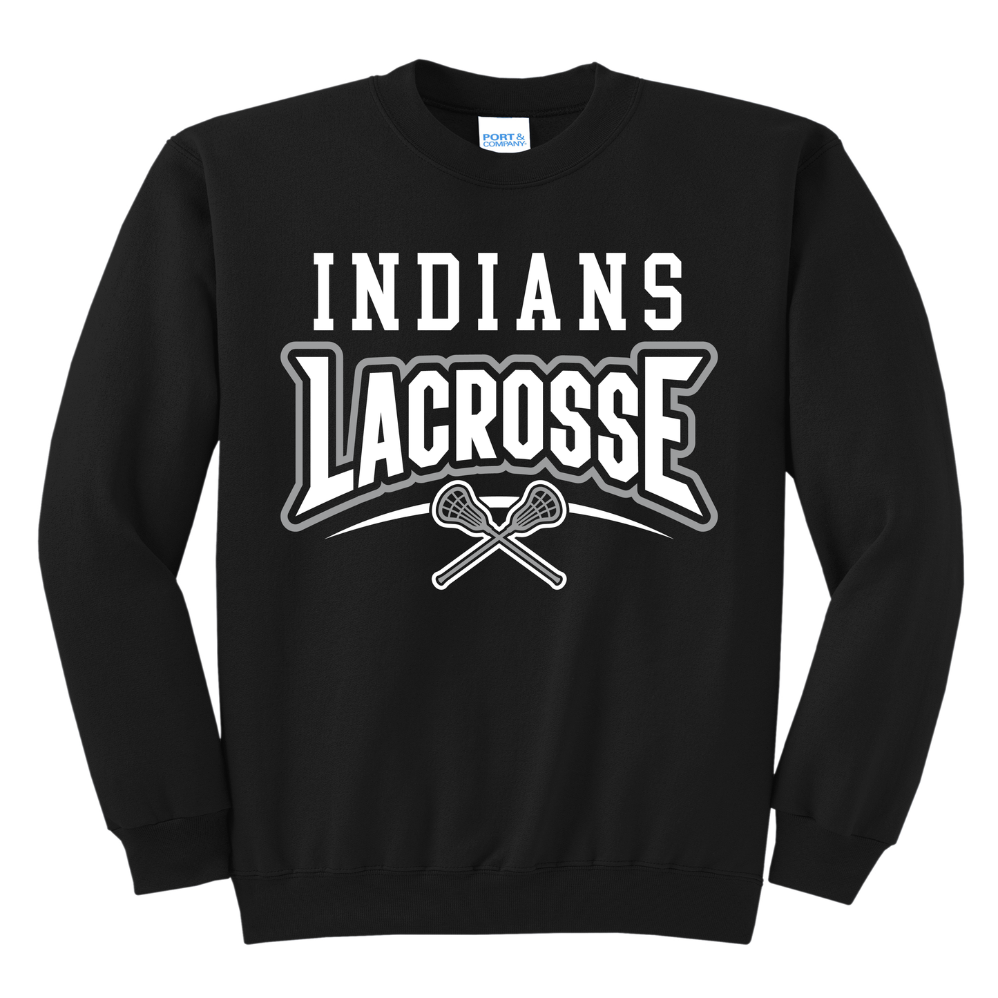 🔥 Indians Lacrosse Crewneck or Hoodie Sweatshirt – Maroon, Gray, Black | Unisex Team Spirit Fan Gear