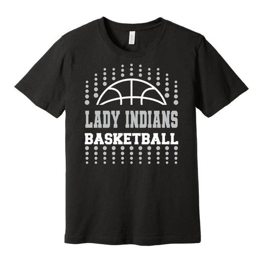 Lady Indians Basketball Dots Tee – Canal Winchester - Small