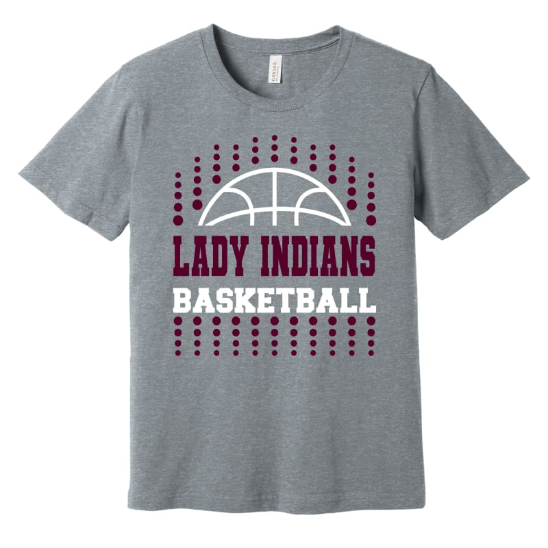 Lady Indians Basketball Dots Tee – Canal Winchester - Small