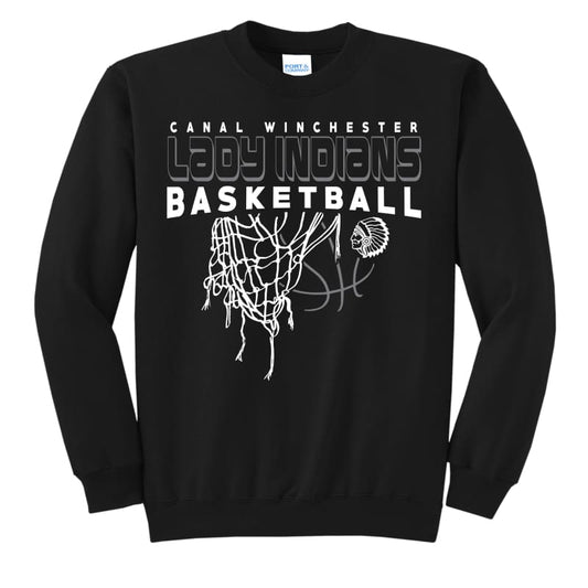 Lady Indians Net Basketball Sweatshirt – Canal Winchester