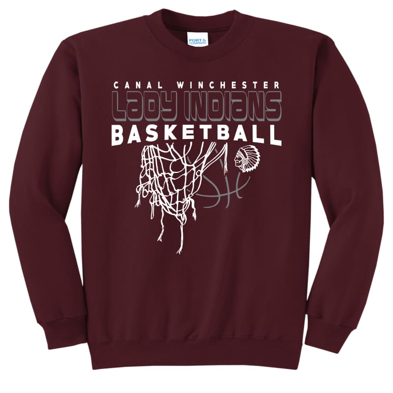 Lady Indians Net Basketball Sweatshirt – Canal Winchester