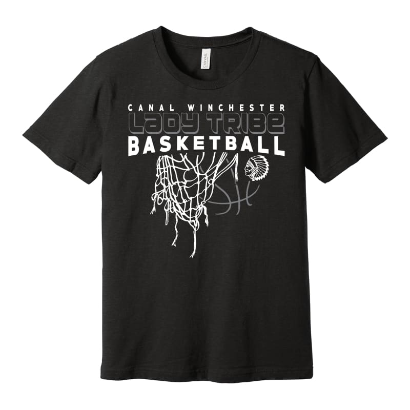 ’Lady Tribe Basketball Net’ Tee - Small / Indians / Black