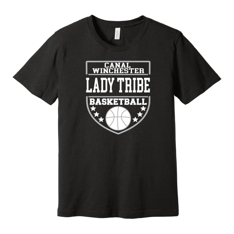 Lady Tribe Basketball Shield Tee – Canal Winchester - Small