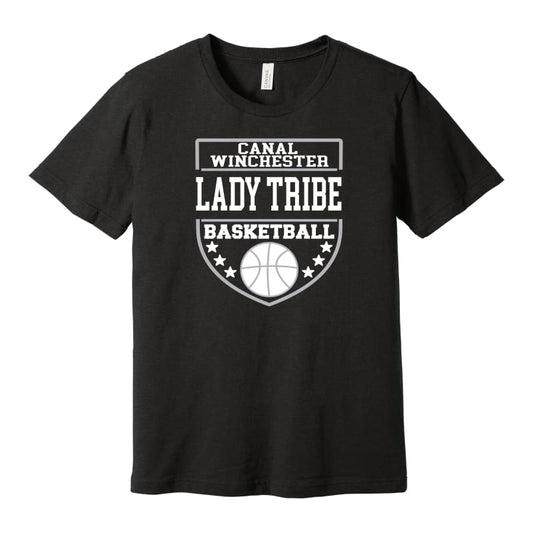 Lady Tribe Basketball Shield Tee – Canal Winchester - Small