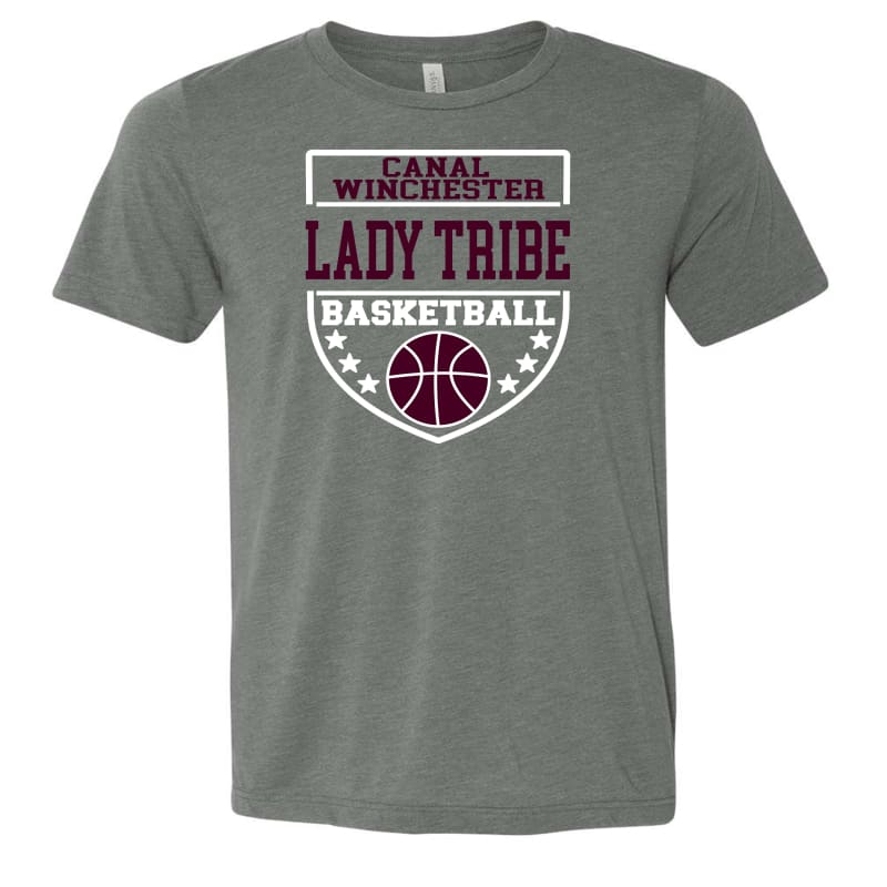 Lady Tribe Basketball Shield Tee – Canal Winchester - Small