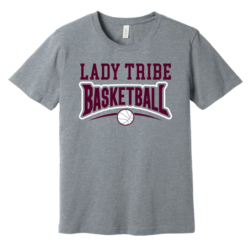Lady Tribe Basketball Tee – Youth to Adult 3XL (Black Grey