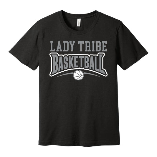 Lady Tribe Basketball Tee – Youth to Adult 3XL (Black Grey