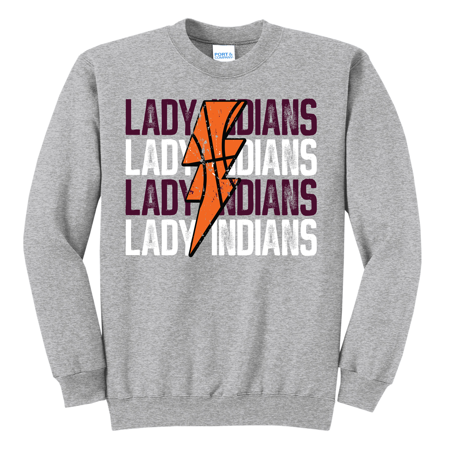 Lady Indians Lightning Basketball Sweatshirt