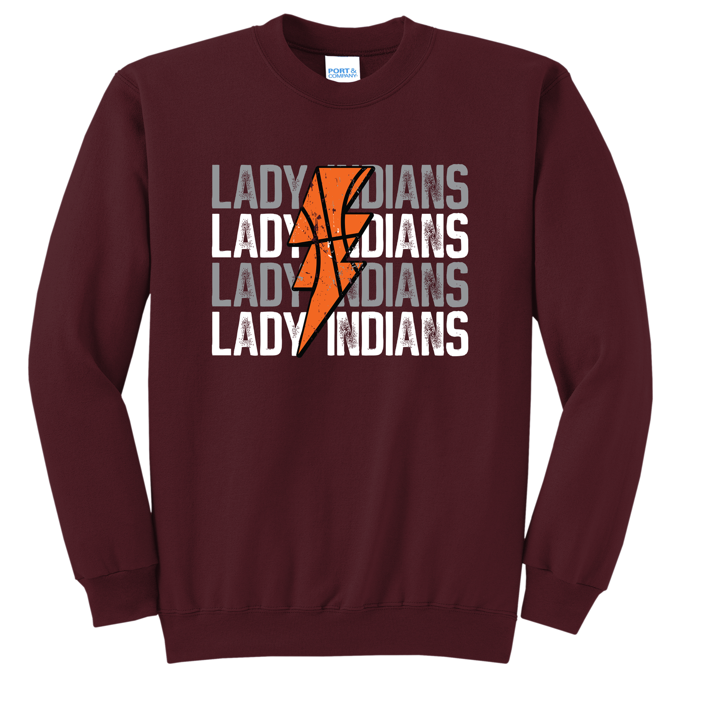 Lady Indians Lightning Basketball Sweatshirt