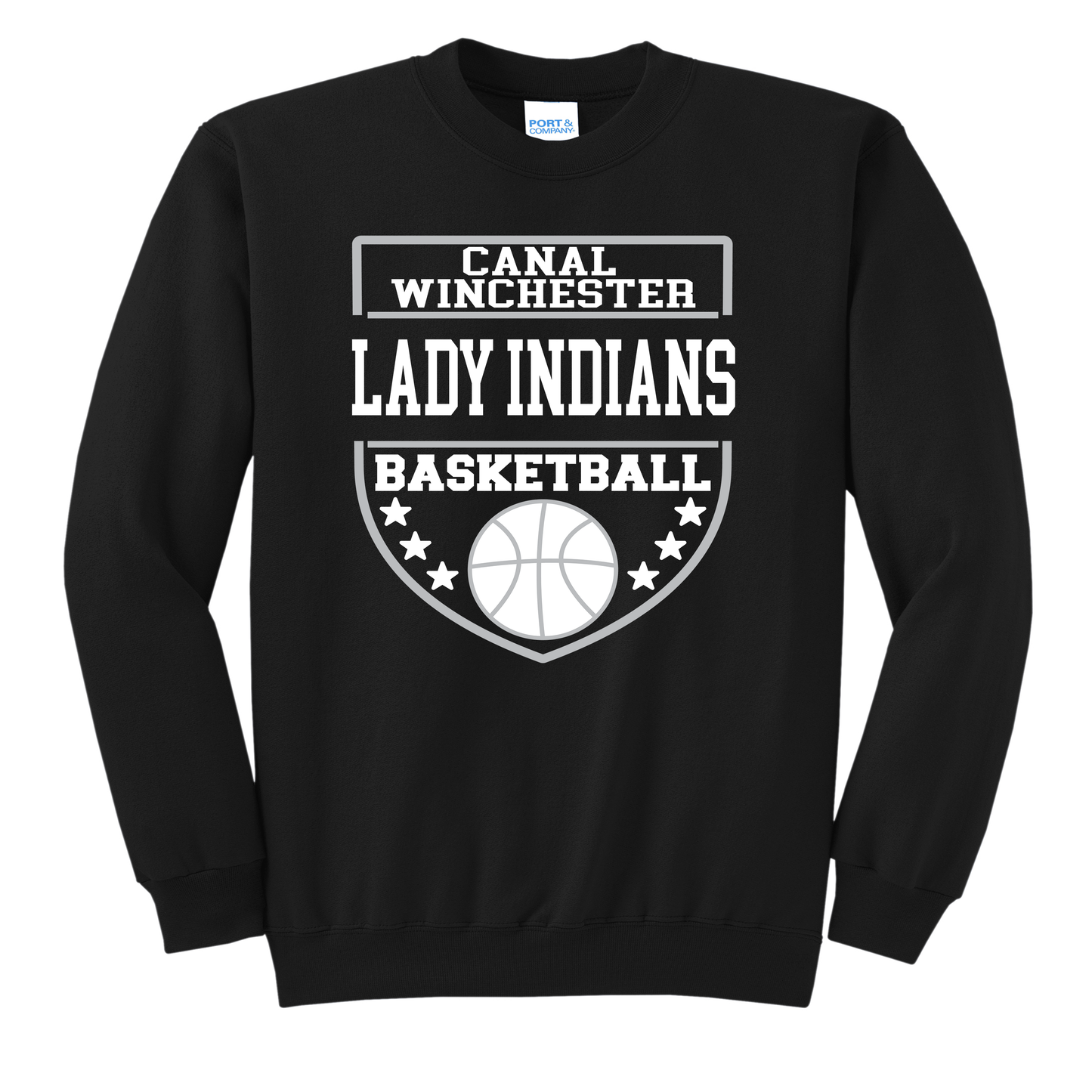 Lady Indians Stars Basketball Sweatshirt – Canal Winchester