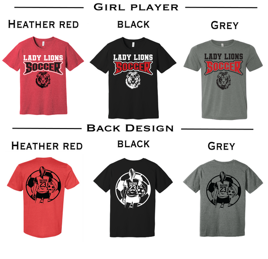 Lady Lions Soccer Custom Tee