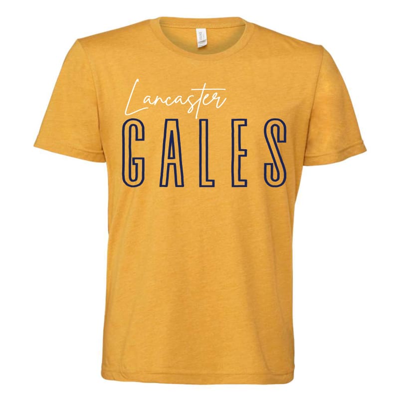 Lancaster Gales Script Tee – Youth S to Adult 3XL | Grey