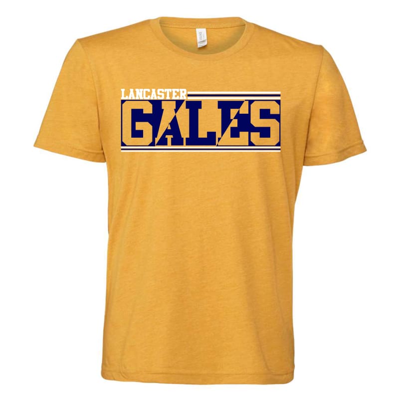 Lancaster Gales Split Navy Tee – “GALES” Banner Graphic
