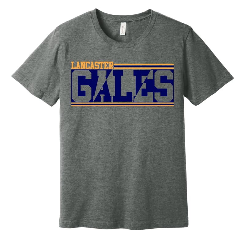 Lancaster Gales Split Navy Tee – “GALES” Banner Graphic