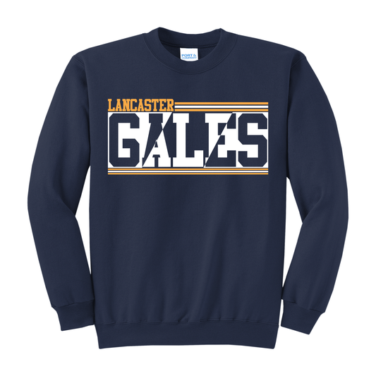 Lancaster Gales Split Sweatshirt – Youth S to Adult 3XL | Grey • Navy • Gold