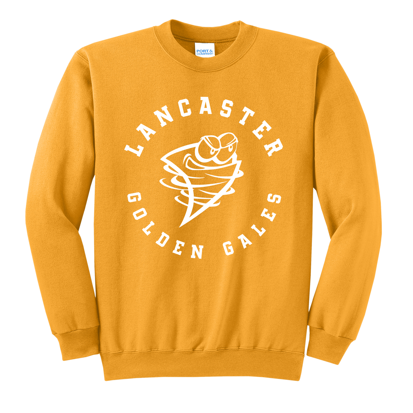 Lancaster Golden Gales Crewneck Sweatshirt – Youth S to Adult 3XL | Grey • Navy • Gold