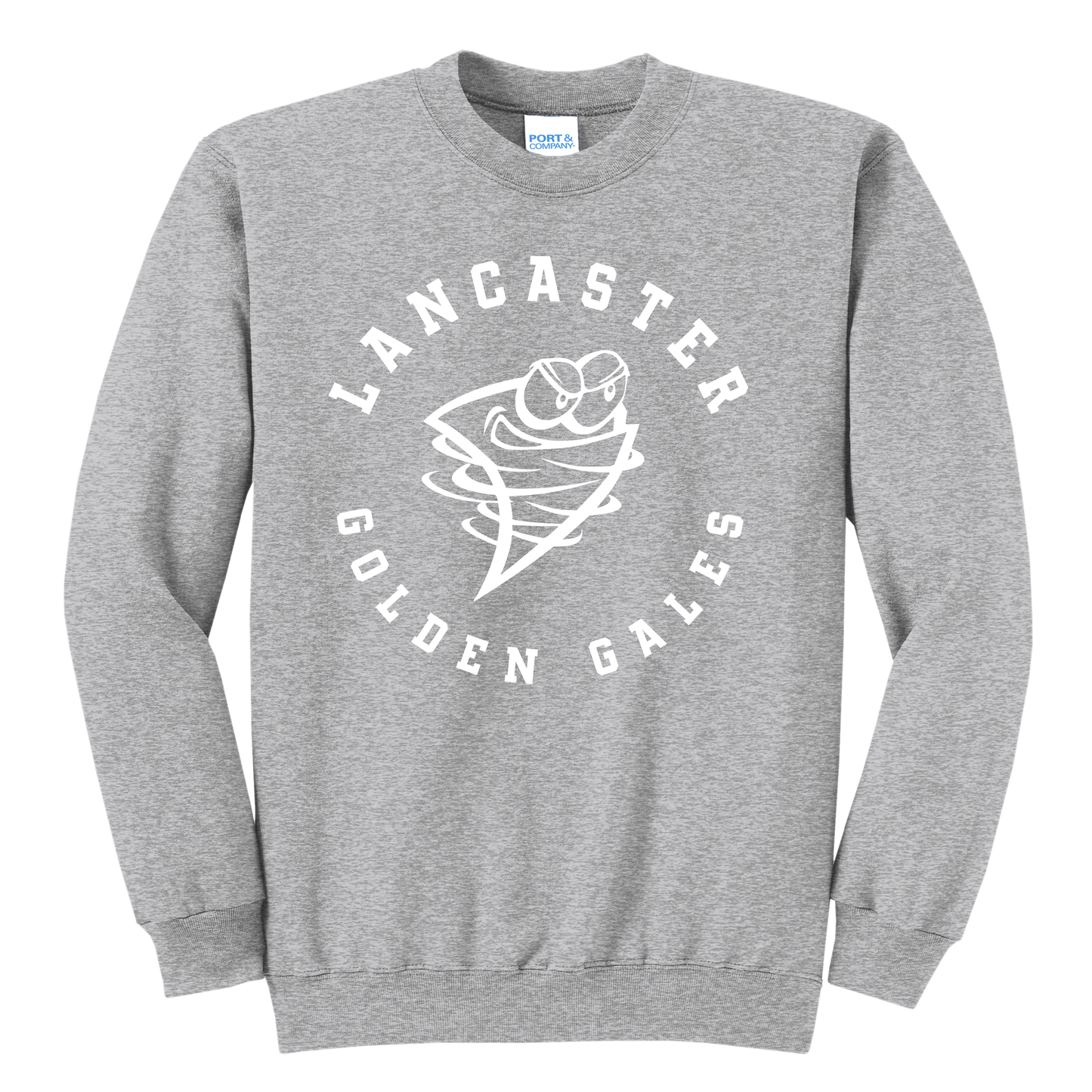 Lancaster Golden Gales Crewneck Sweatshirt – Youth S to Adult 3XL | Grey • Navy • Gold
