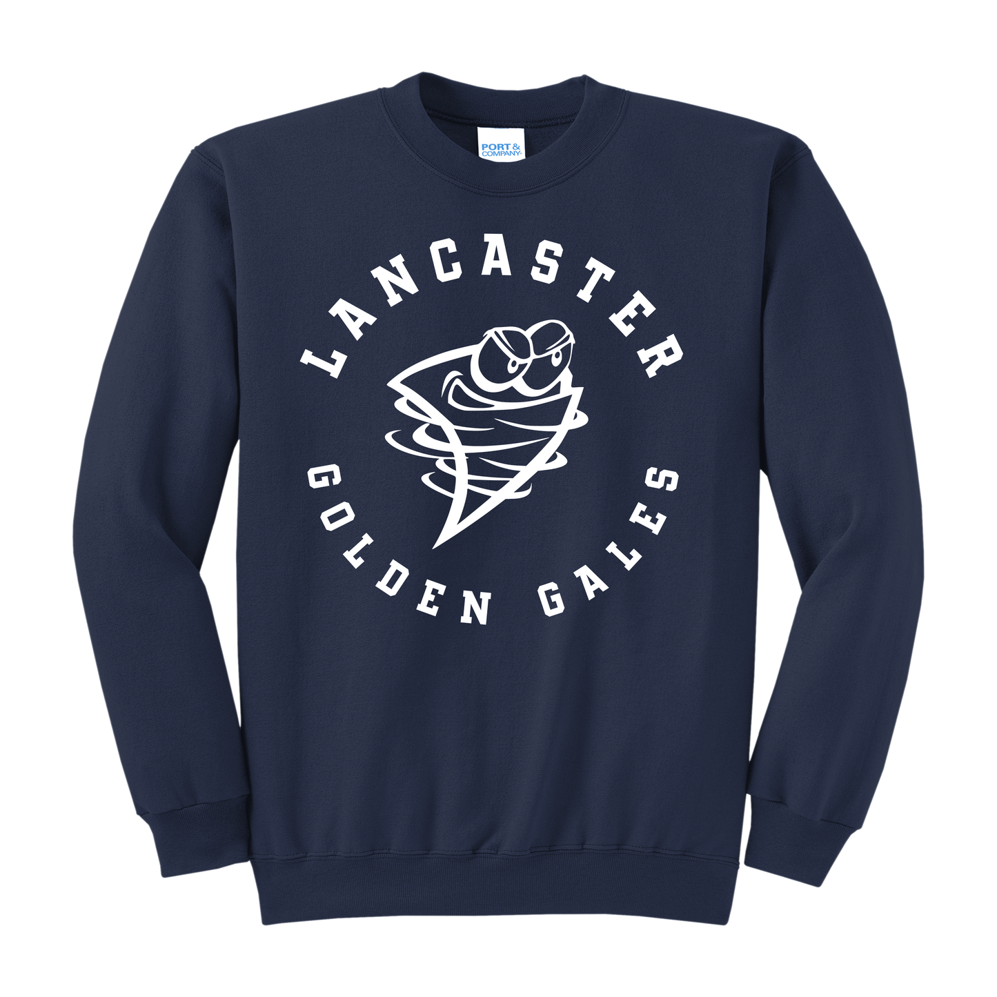 Lancaster Golden Gales Crewneck Sweatshirt – Youth S to Adult 3XL | Grey • Navy • Gold