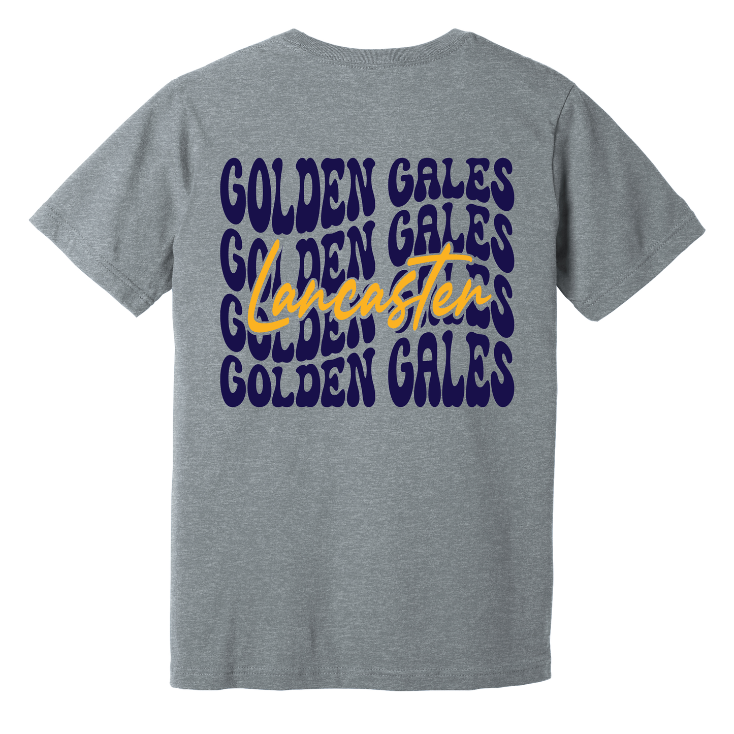 Lancaster Golden Gales T-Shirt – Retro Stacked Back Design | Youth to Adult 3XL | Grey