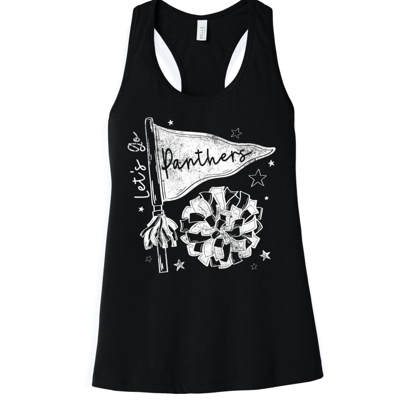Let’s Go Panthers Cheer Tank – Women’s Racerback Spirit