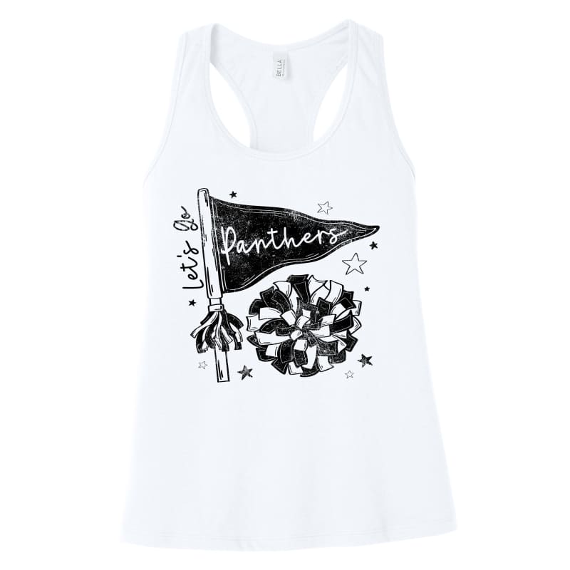 Let’s Go Panthers Cheer Tank – Women’s Racerback Spirit