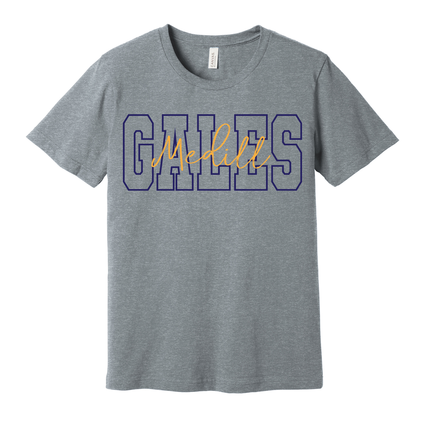 Medill Gales Tee | Grey • Navy • Gold