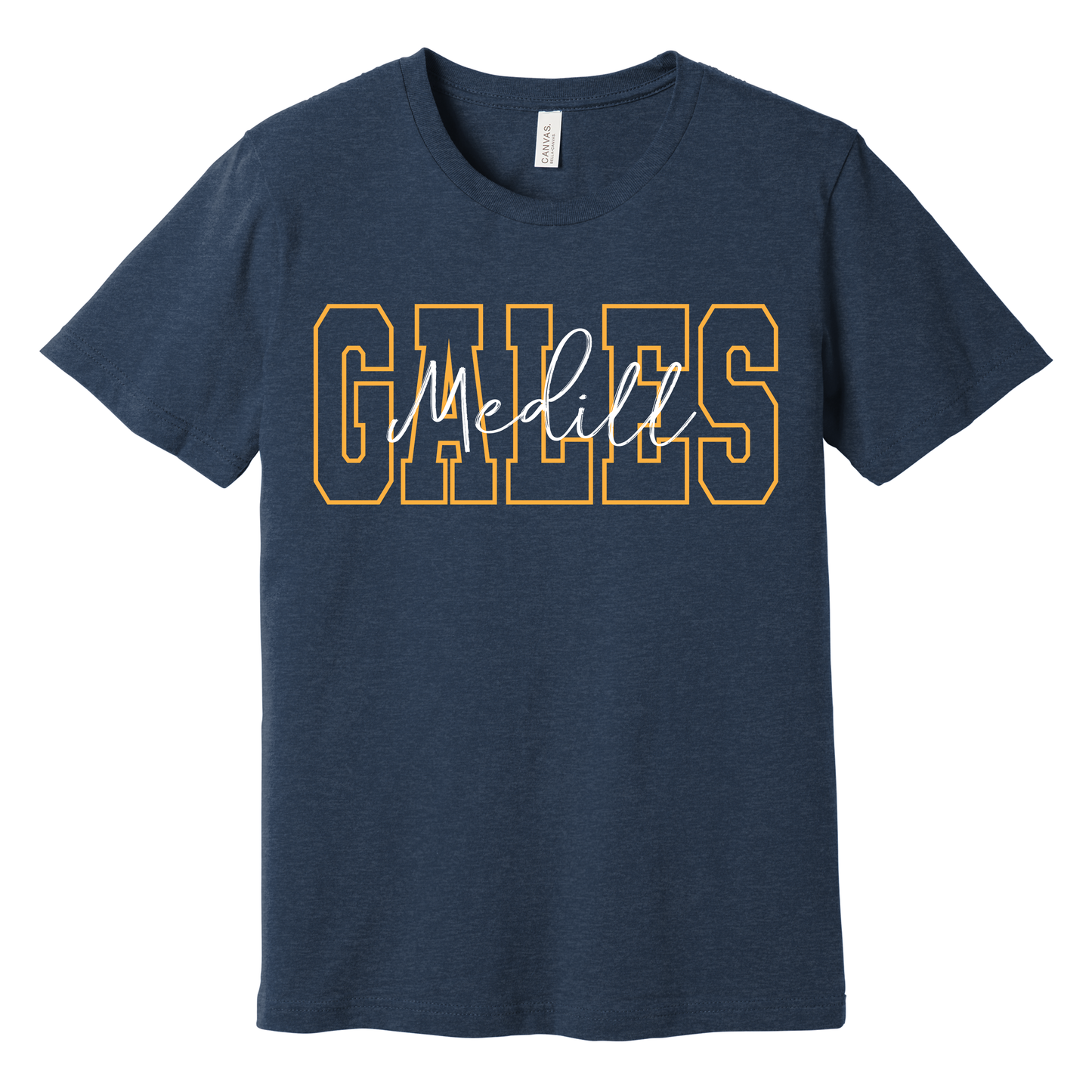 Medill Gales Tee | Grey • Navy • Gold