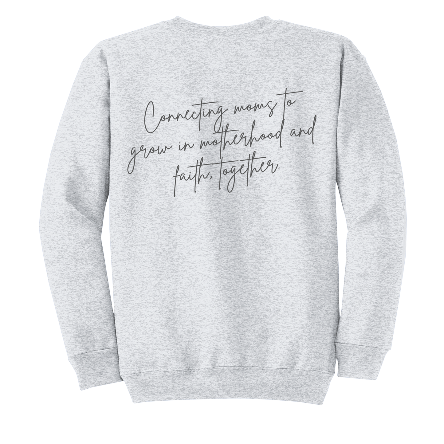 ✨ Motherhood Meets Faith Women’s Crewneck Sweatshirt – Christian Mom Pullover | Faith-Based Cozy Apparel