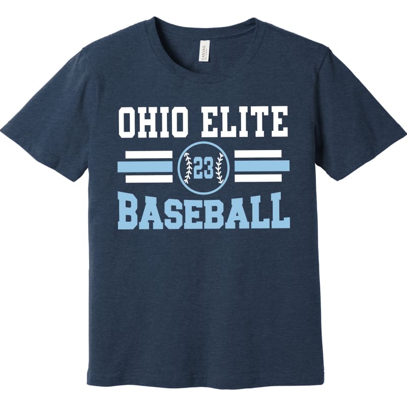 Ohio Elite Baseball Custom Number Fan T-Shirt – Team Spirit