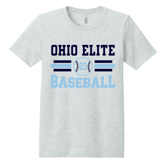 Ohio Elite Baseball Custom Number Fan T-Shirt – Team Spirit