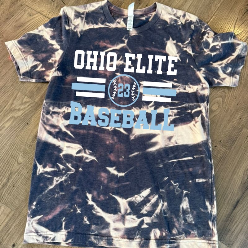 Ohio Elite Tie-Dye Baseball Custom Number T-Shirt – Unique