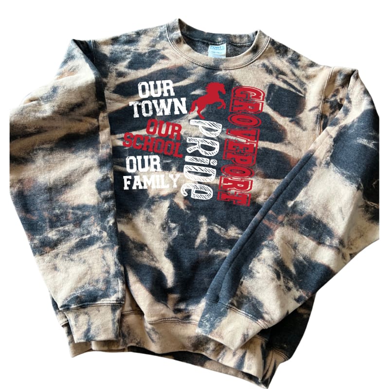 🔥 Our Town Hand‑Scrunched Gray Spirit Sweatshirt - Clothing