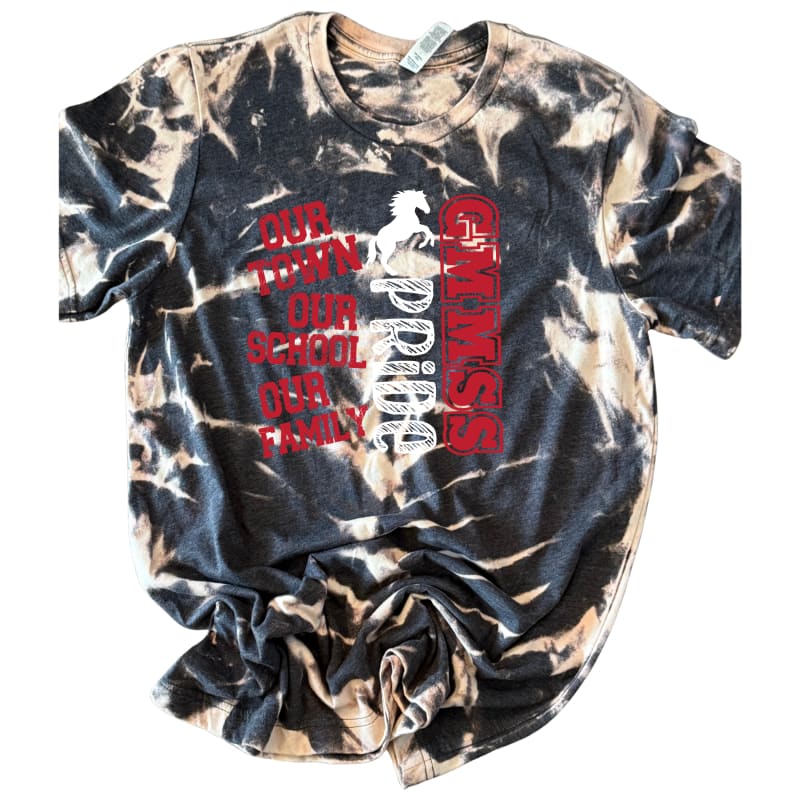 🔥 Our Town Hand‑Scrunched Red Spirit T-Shirt - Youth Small