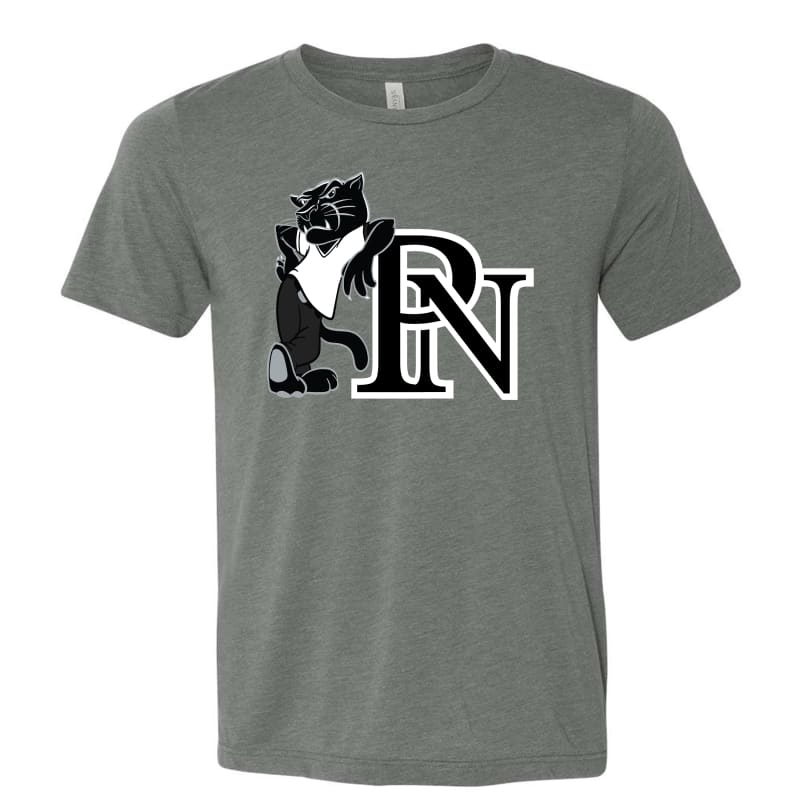 Panther Leaning PN Tee - Small / Gray / Short - Clothing