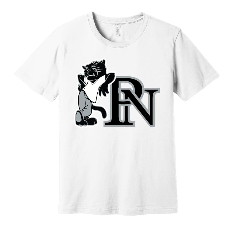 Panther Leaning PN Tee - Small / White / Short - Clothing