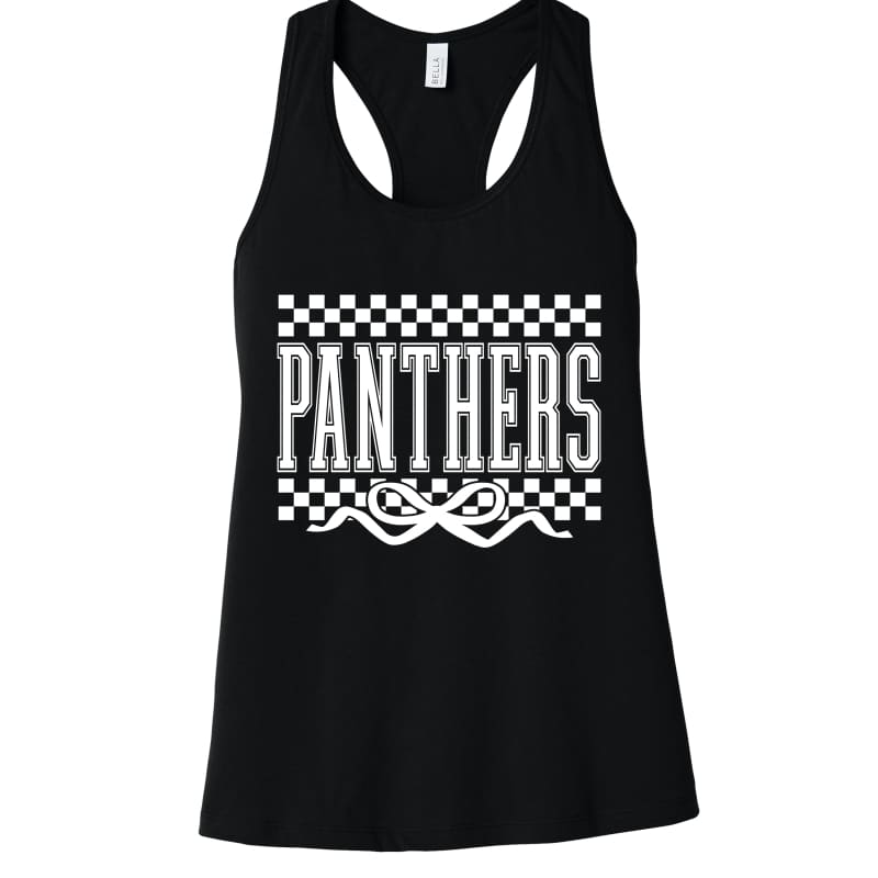Panthers Bow Racerback Tank – Black & Grey | Pickerington