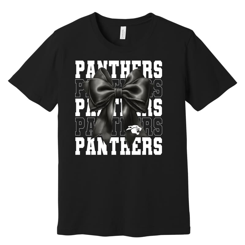 🎀 Panthers Cheer Bow T-Shirt – Pickerington Ohio Spirit