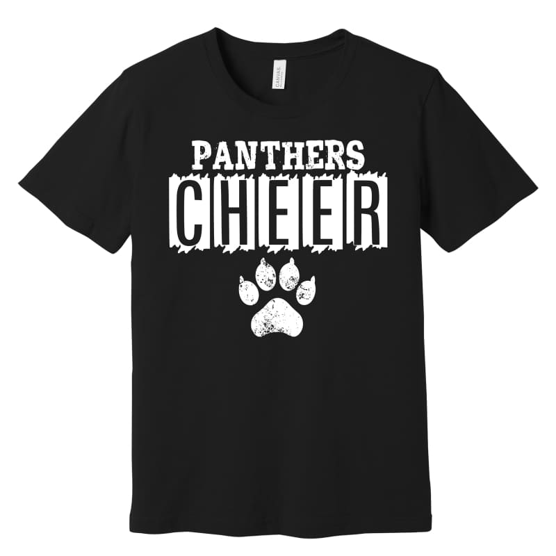 🖤 Panthers Cheer Paw Print T-Shirt – Pickerington Ohio