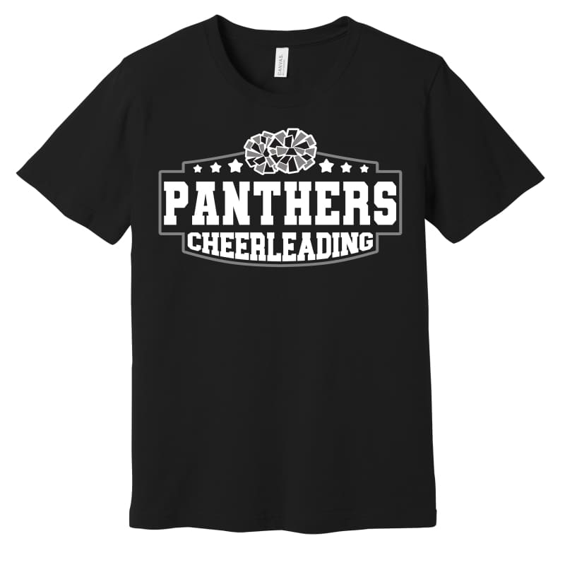 Panthers Cheerleading – Spirit Tee - Small / Black / Short