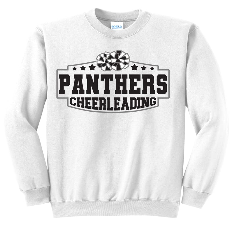 ⭐ Panthers Cheerleading Stars Sweatshirt – White Black &