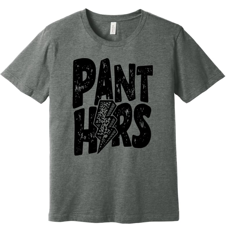 Panthers Lightning Tee – White & Grey | Pickerington Cheer