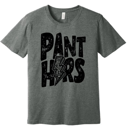 Panthers Lightning Tee – White & Grey | Pickerington Cheer