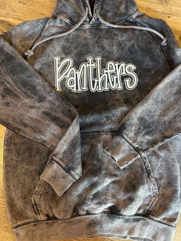 Panthers Vintage Puff Embroidery Hoodie – Cloud Black 🧥🔥