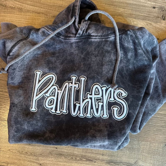 Panthers Vintage Puff Embroidery Hoodie – Cloud Black 🧥🔥