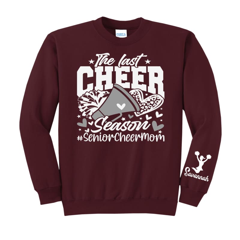 Personalized “The Last Cheer Season” Senior Cheer Mom